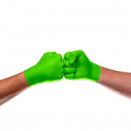 Перчатки нитриловые GOGRIP особопрочные зеленые 25 пар M, L, XL, XXL