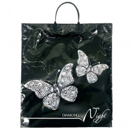Пакет с пластмассовыми ручками 40*44см Бриллиантовая ночь 10шт