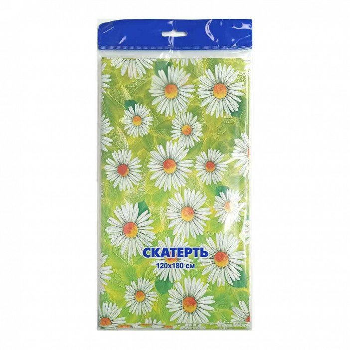 Скатерть одноразовая 120*180см Ромашки