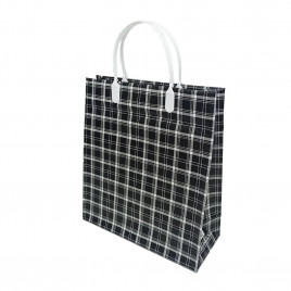 Пакет сумка размер 23*26см Черная клетка