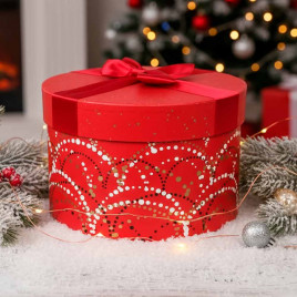 Коробка круг Салют размер 28*18,5см