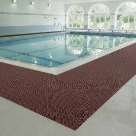 Коврик-дорожка против скольжения ZIG-ZAG 0,9*12м коричневый