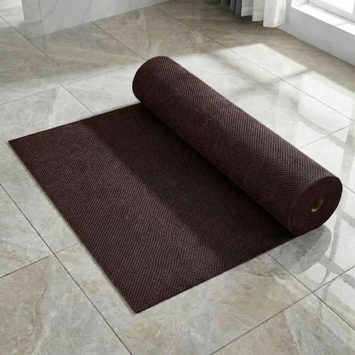 Коврик-дорожка против скольжения ZIG-ZAG 0,9*12м коричневый