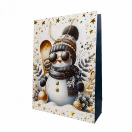 Пакет ЛЮКС НГ Снеговик размер 31*44*12см