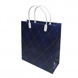 Пакет сумка размер 23*26см Синие ромбы