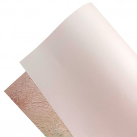 Бумага крафт лист Цветы розовая размер 50*54см