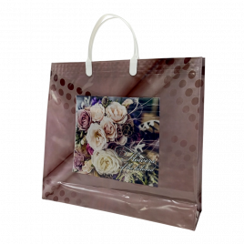 Сумка с пластмассовыми ручками многослойная с карманами Колорит 40*33см