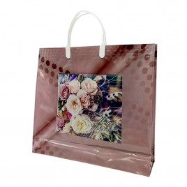 Сумка с пластмассовыми ручками многослойная с карманами Колорит 40*33см