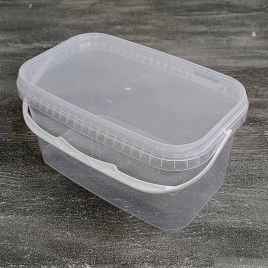 Ведерко 3,3л прямоугольное прозрачное 249*156*126мм с крышкой 