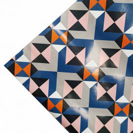 Бумага подарочная Ромбы цветные размер листа 70*100см уп 2л