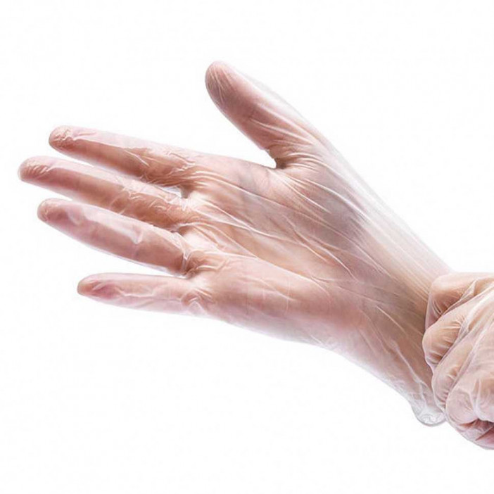 Перчатки виниловые Aviora прозрачные 50 пар L