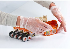 Перчатки виниловые Aviora прозрачные 50 пар L