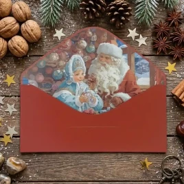 Конверт для денег НГ С Новым годом! 8*16,5см арт 59682