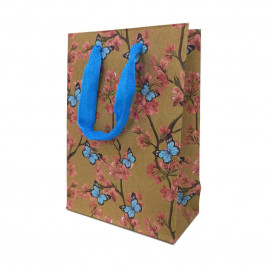 Пакет крафт Цветы размер 14*20*7см