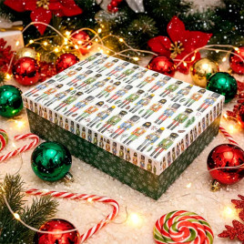 Коробка прямоугольная НГ Щелкунчики размер 35*25*10см