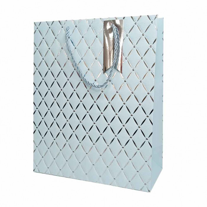 Пакет ЛЮКС Ромбики с тиснением размер 26*32*12см