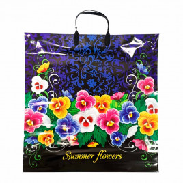 Пакет с пластмассовыми ручками 40*44см Summer flowers 10шт