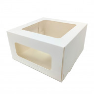 Коробка для торта CakeWindow 2 окна белая размер 180*180*100мм 