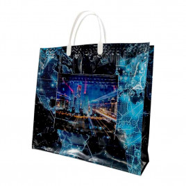 Сумка с пластмассовыми ручками многослойная с карманами Атланта 40*33см