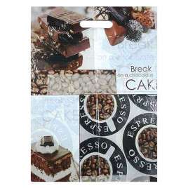 Пакет с вырубной ручкой Кофе брейк 40*50см 40мкм 50шт