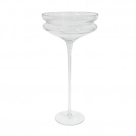 Ваза стекло на высокой ножке H-50см D-23см