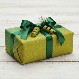 Бумага гофрированная металл ЗЕЛЕНО-ЖЕЛТАЯ №801/2 180гр 