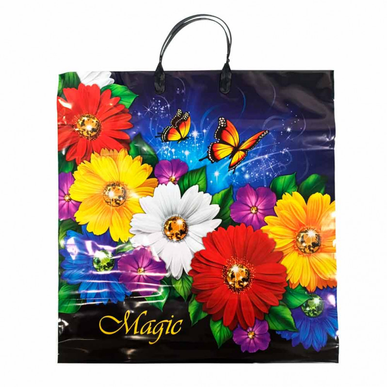 Пакет с пластмассовыми ручками 40*44см Magic 10шт