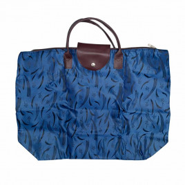 Сумка кошелек Перья синяя размер 34*43см