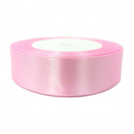 Лента атласная светло-розовая размер 2,5см*23м