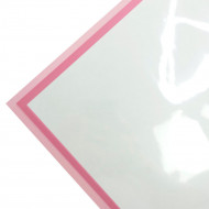 Пленка глянцевая с двойной каймой розовая размер 58*58см