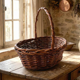 Корзина овальная ива коричневая в 2-х размерах