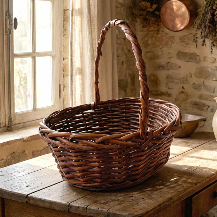 Корзина овальная ива коричневая в 2-х размерах