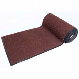 Коврик-дорожка влаговпитывающий ребристый Стандарт 0,9*15м коричневый