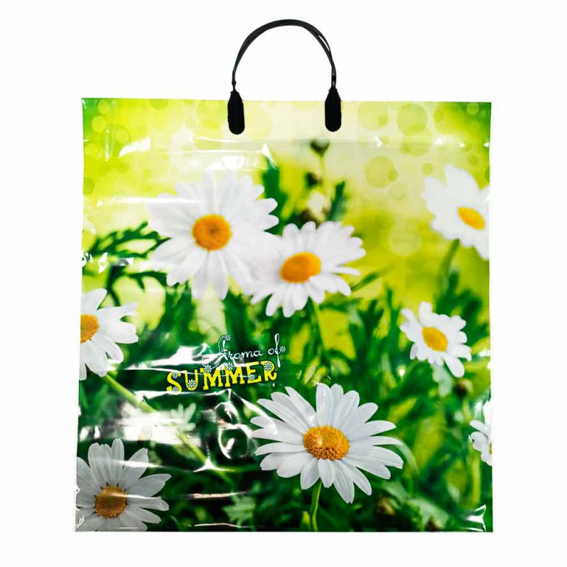 Пакет с пластмассовыми ручками 40*44см Ароматы лета 10шт