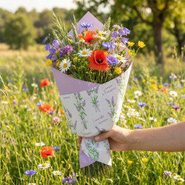 Пленка в рулоне матовая Лаванда пастельно-сиреневая размер 57см*10м 65мкм