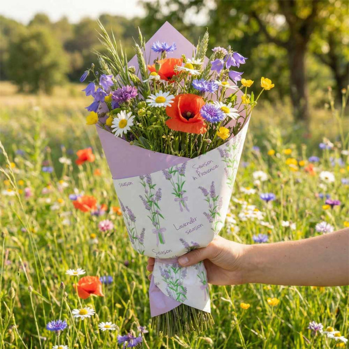 Пленка в рулоне матовая Лаванда пастельно-сиреневая размер 57см*10м 65мкм