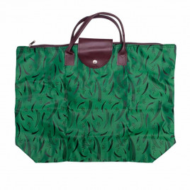 Сумка кошелек Перья зеленая размер 34*43см