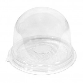 Коробка для пирожных с купольной крышкой прозрачная d-9см h-10см уп 10шт