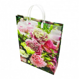 Пакет сумка размер 32*40см Розовые бутоны