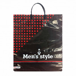 Пакет с пластмассовыми ручками 40*44см Mens style 10шт