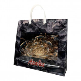 Сумка с пластмассовыми ручками многослойная с карманами Азалия 40*33см