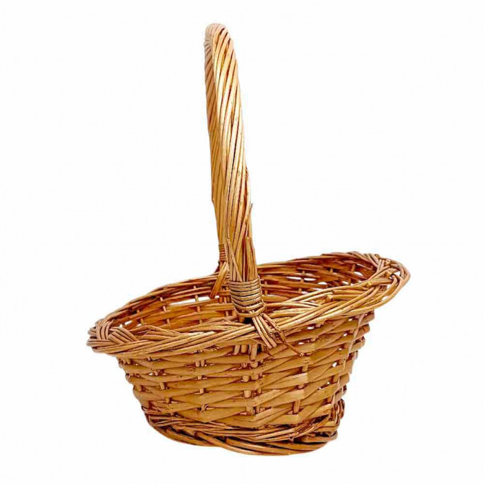 Корзина овальная ива коричневая со скошенным краем размер 30*27*8/15*30см