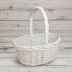 Корзина овальная белая ива размер 40*32*16*39см арт 853694