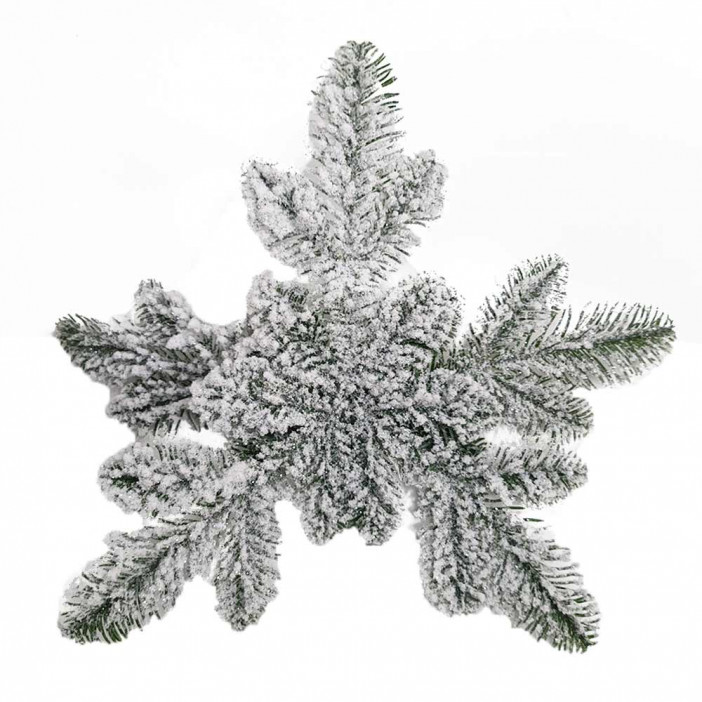 Веточка снежинка заснеженная D-36см 