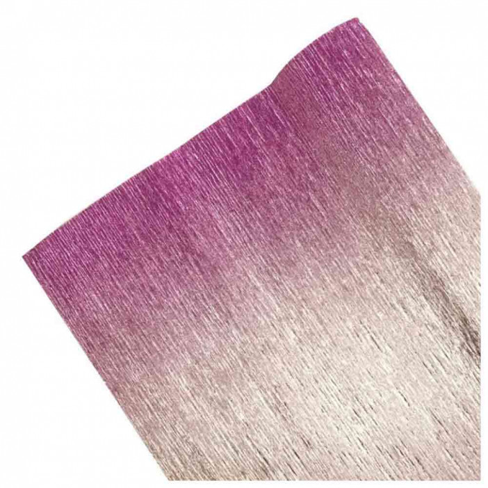 Бумага гофрированная металл СЕРЕБРИСТО-РОЗОВАЯ №802/1 180гр 