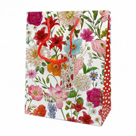 Пакет матовый бумажный Цветы размер 18*23*10см