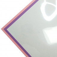 Пленка глянцевая с двойной каймой розовая/лаванда размер 58*58см