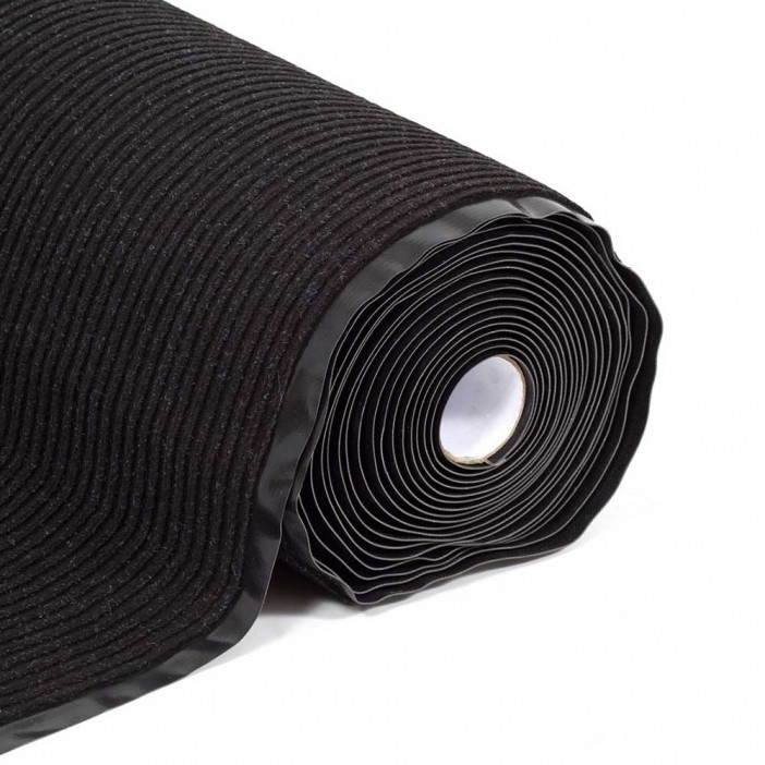 Коврик-дорожка влаговпитывающий ребристый Cтандарт 0,9*15м черный