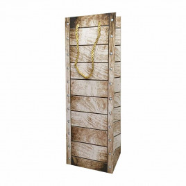 Пакет под бутылку ЛЮКС Дерево размер 12*36*9см