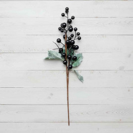 Ветка НГ с черными ягодами Н-51см